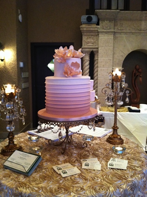 Various shades of pink…simple and elegant designed by Oak Mill Bakery.