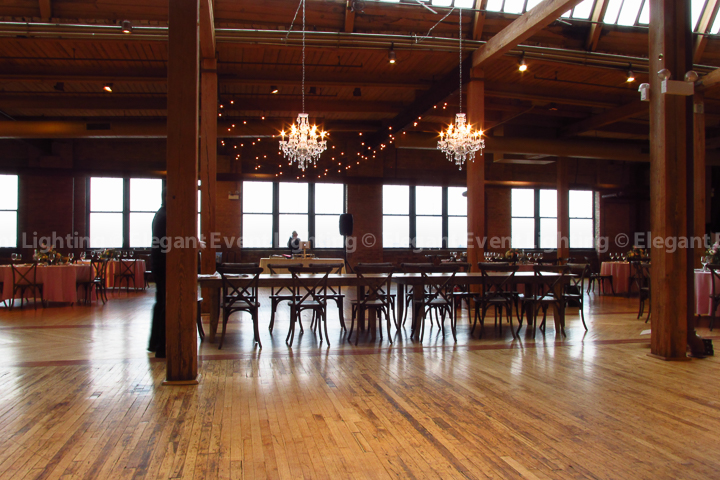 Spring Loft Wedding Crystal Chandeliers | Elegant Event Lighting