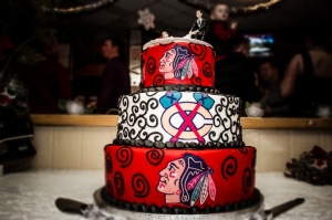 Chicago Blackhawks Wedding Cake