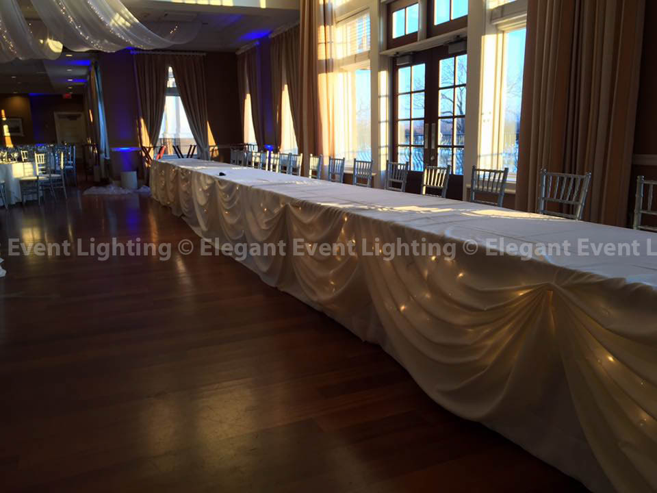 Fairy Light Table Draping | Arrowhead Golf Club