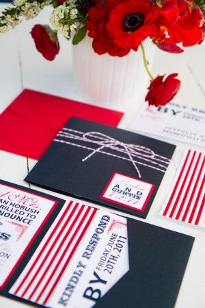 red white and blue invitations
