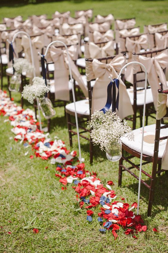 red white blue flower petals