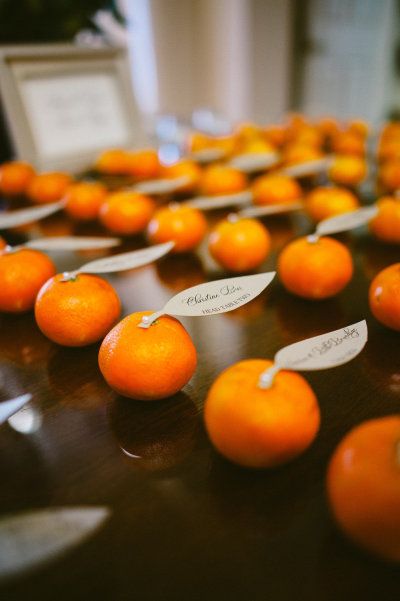 Orange Escort Cards