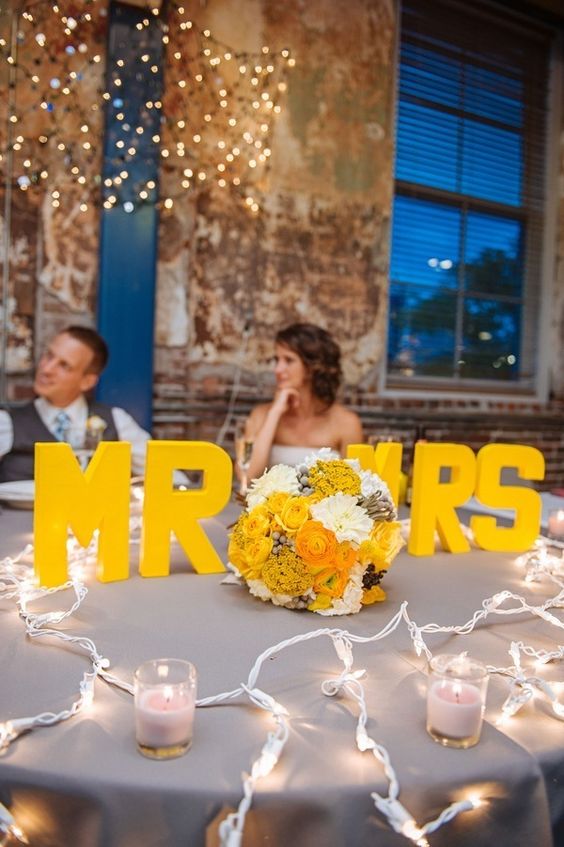 Mr & Mrs Table Decor