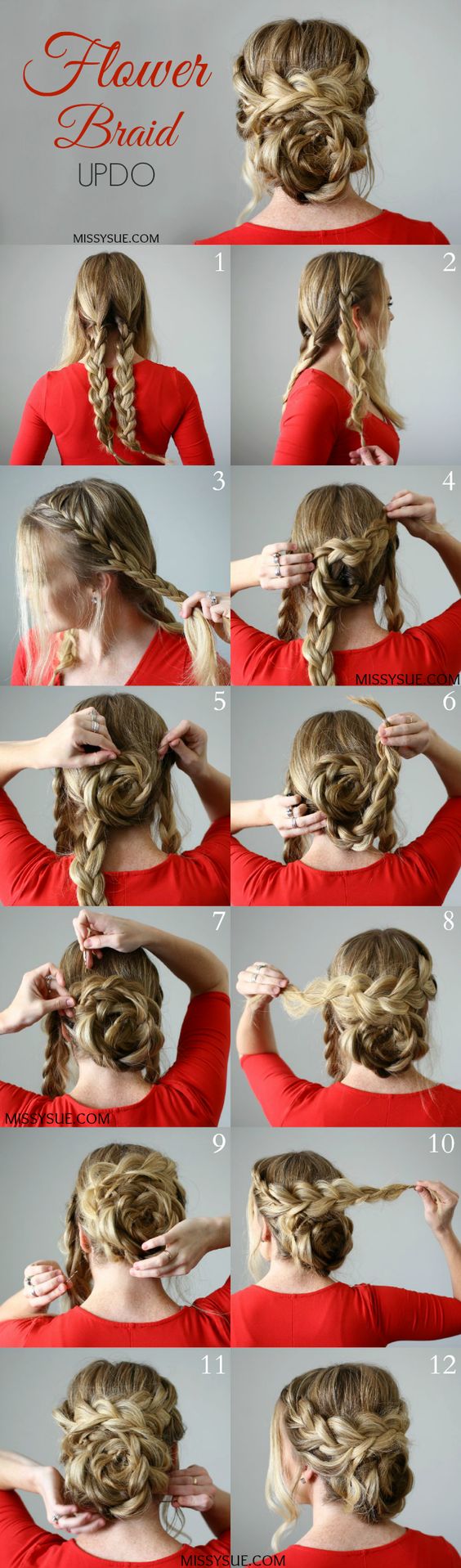 French Braid Updo (SUPER EASY🙌🏻) by SweetHearts Hair - YouTube